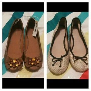TWO Pair Old Navy Flats, Size 8.
